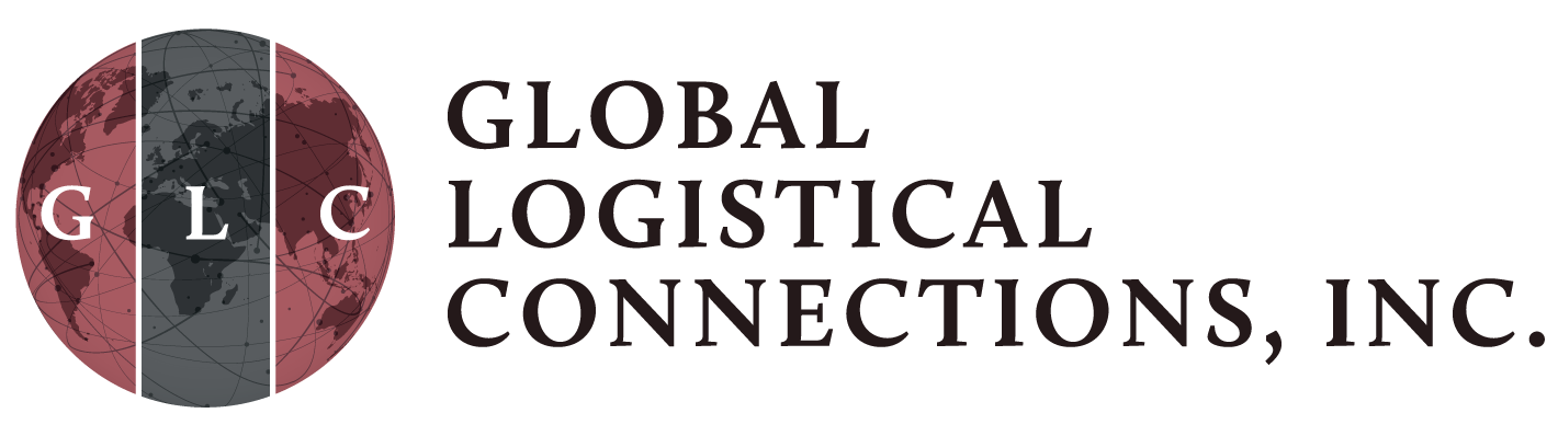 Global Logistical Connections, Inc. Logo Global Logistical Connections, Inc. logo featuring a burgundy and gray globe with the initials GLC beside the company name.